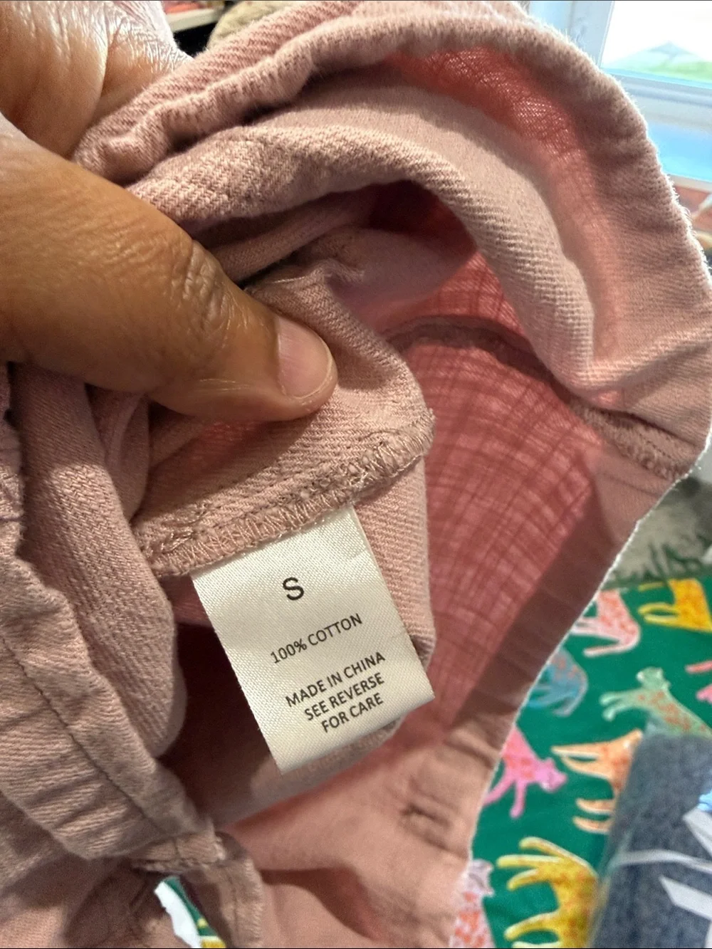 Maya Cotton Twill Button Romper in Dusty Pink pockets small